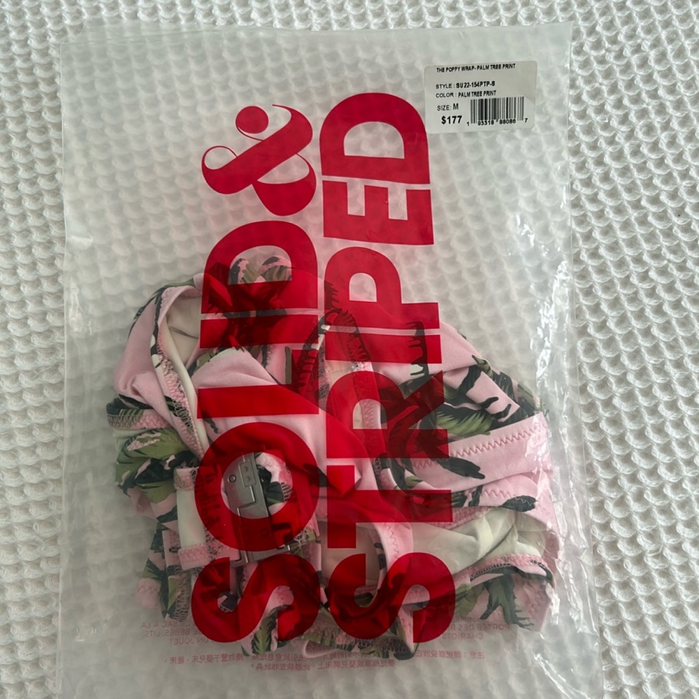 Brand new palm tree print Solid & Striped bathing suit